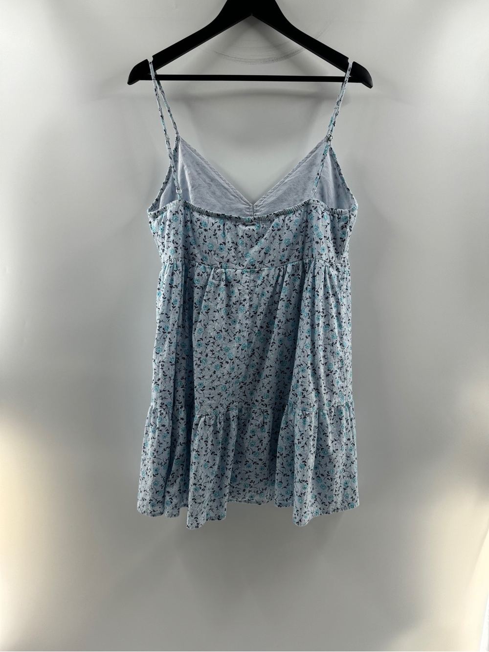 Wild Fable Light Blue Floral Tiered Mini Dress – Women's Large - Picture 6 of 8